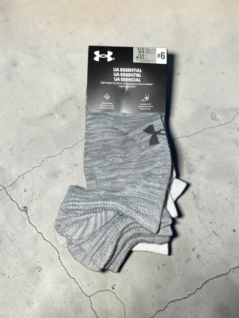 Under Armour Gray Low-Cut Athletic Socks - 6-Pack